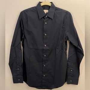 Mens Club Monaco Navy Dress Shirt XS